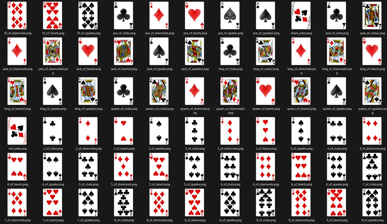 Classic playing cards full deck 54 with options AKQJT98765432 + joker by Lief Erikson | Download free STL model | Printables.com for Free Printable Deck Of 52 Playing Cards