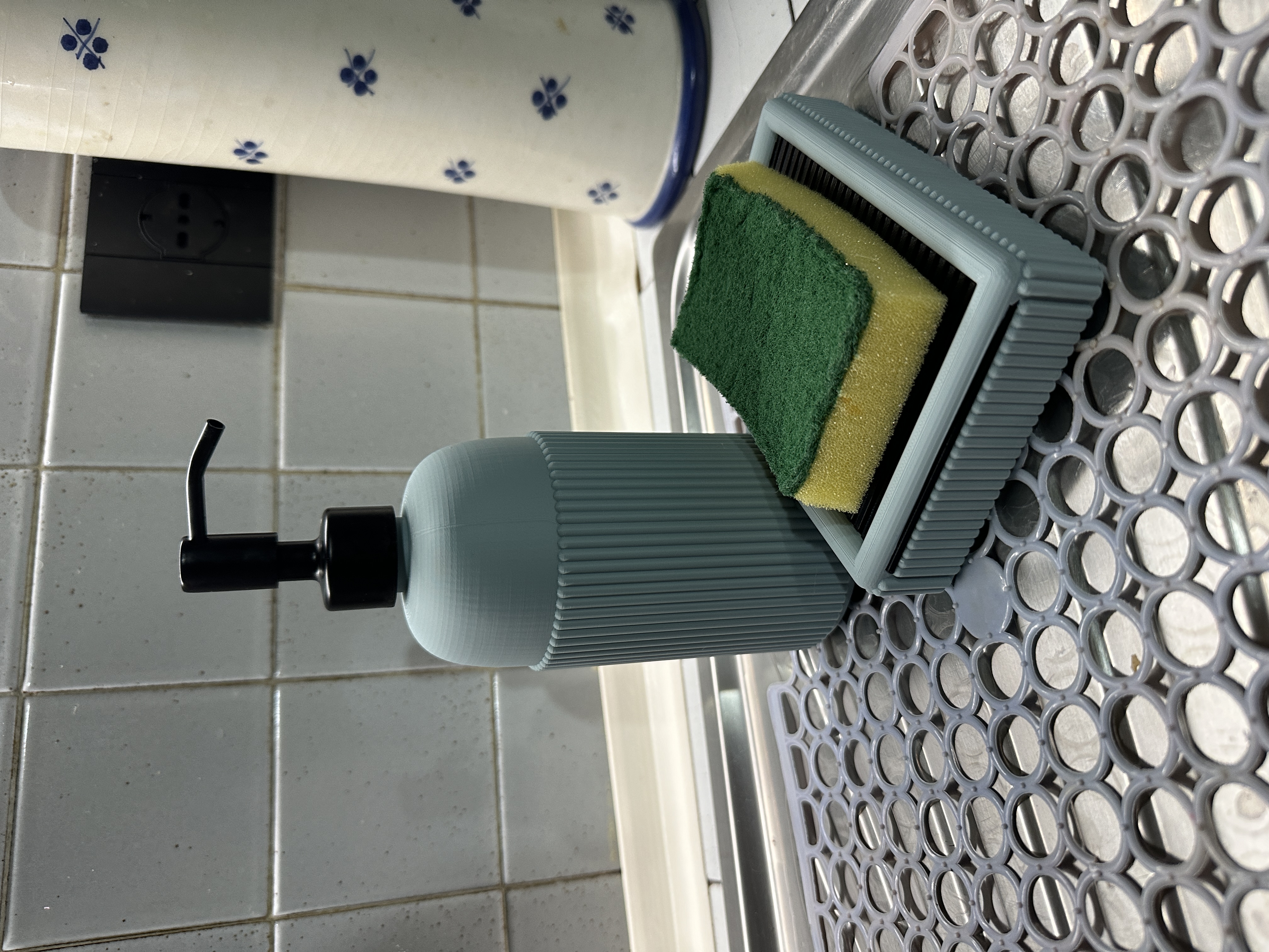 Liquid Soap Dispenser and Sponge Holder