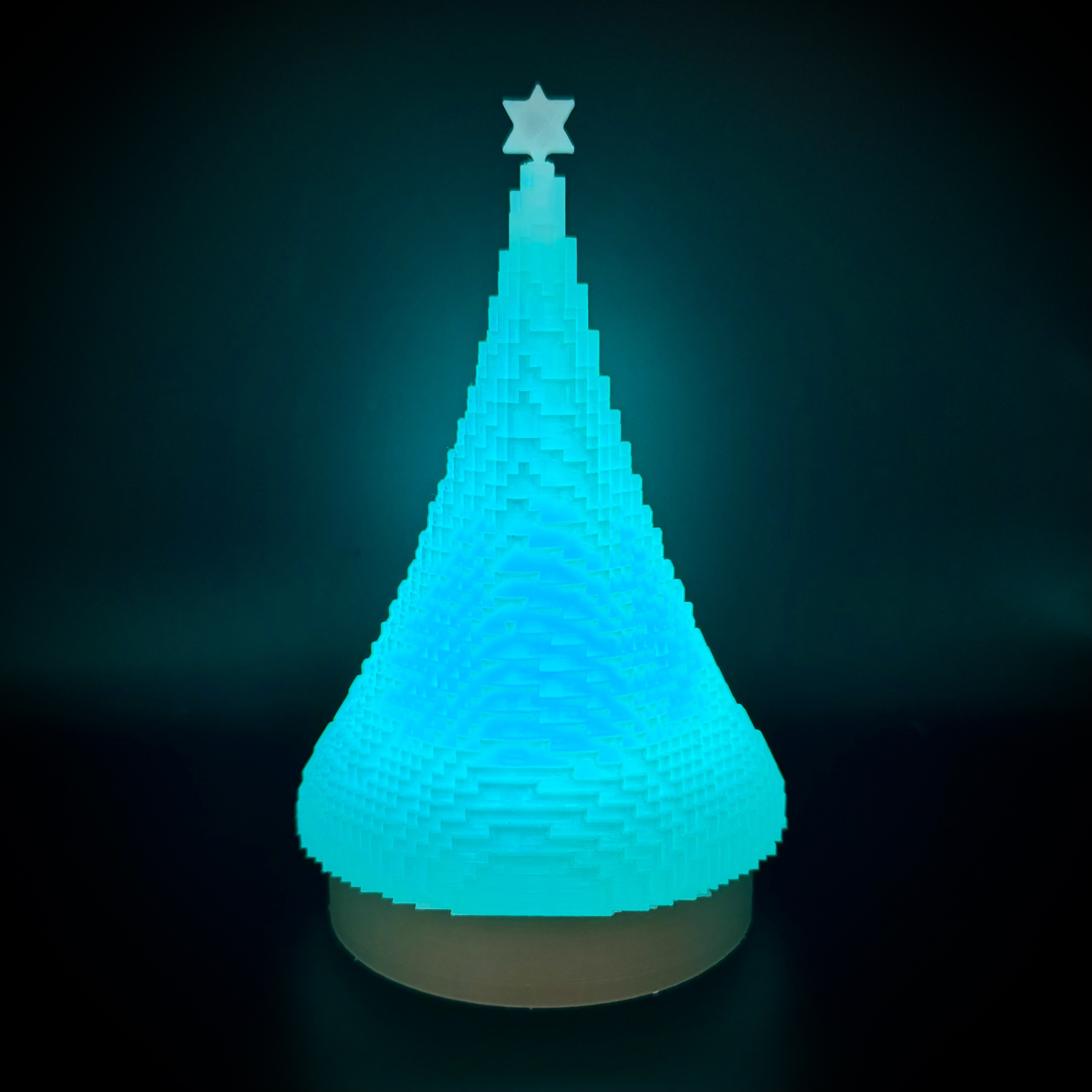 Voxel Christmas Tree Tealight Candle