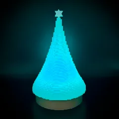 Voxel Christmas Tree Tealight Candle