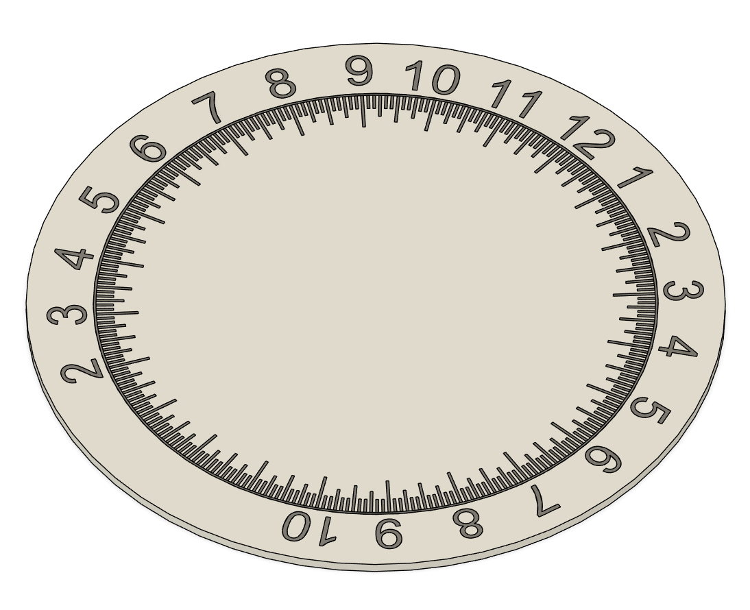 Two Colour Sundial Faceplate