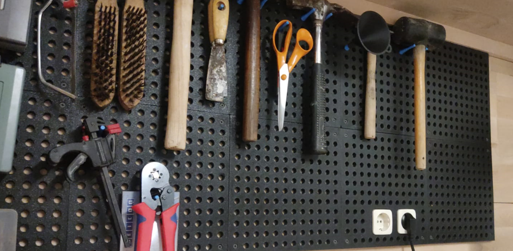 Werkzeughalter Lochplatten mit Stiften, Pegboard