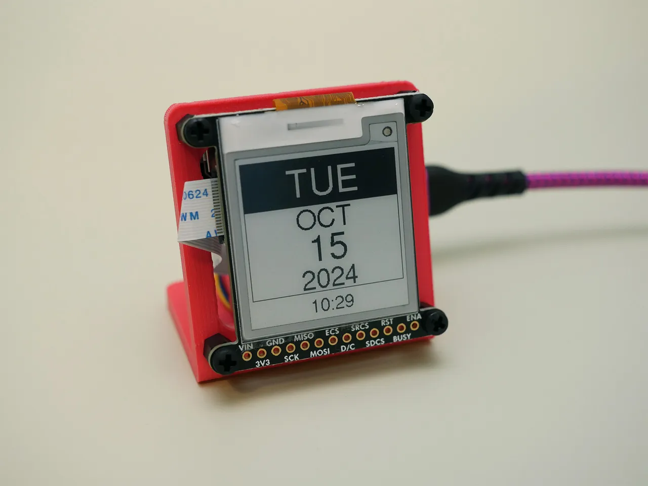 QT Py CH32V203 eInk / ePaper Daily Calendar Stand by Blitz City DIY ...