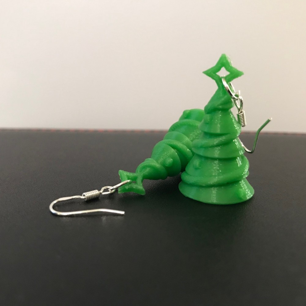 Christmas tree earrings single or multi colour