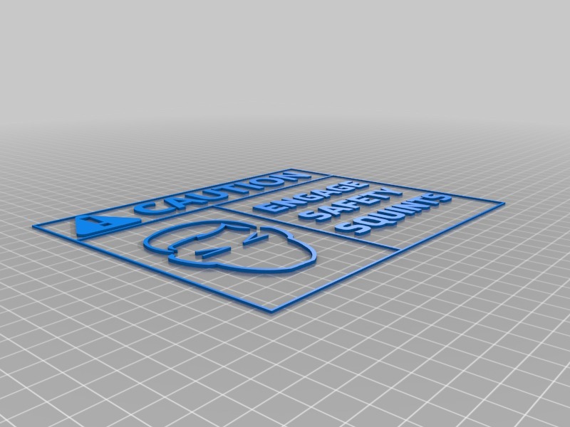 Engage safety squints (stl and pdf for laser engraving or vinyl cutting