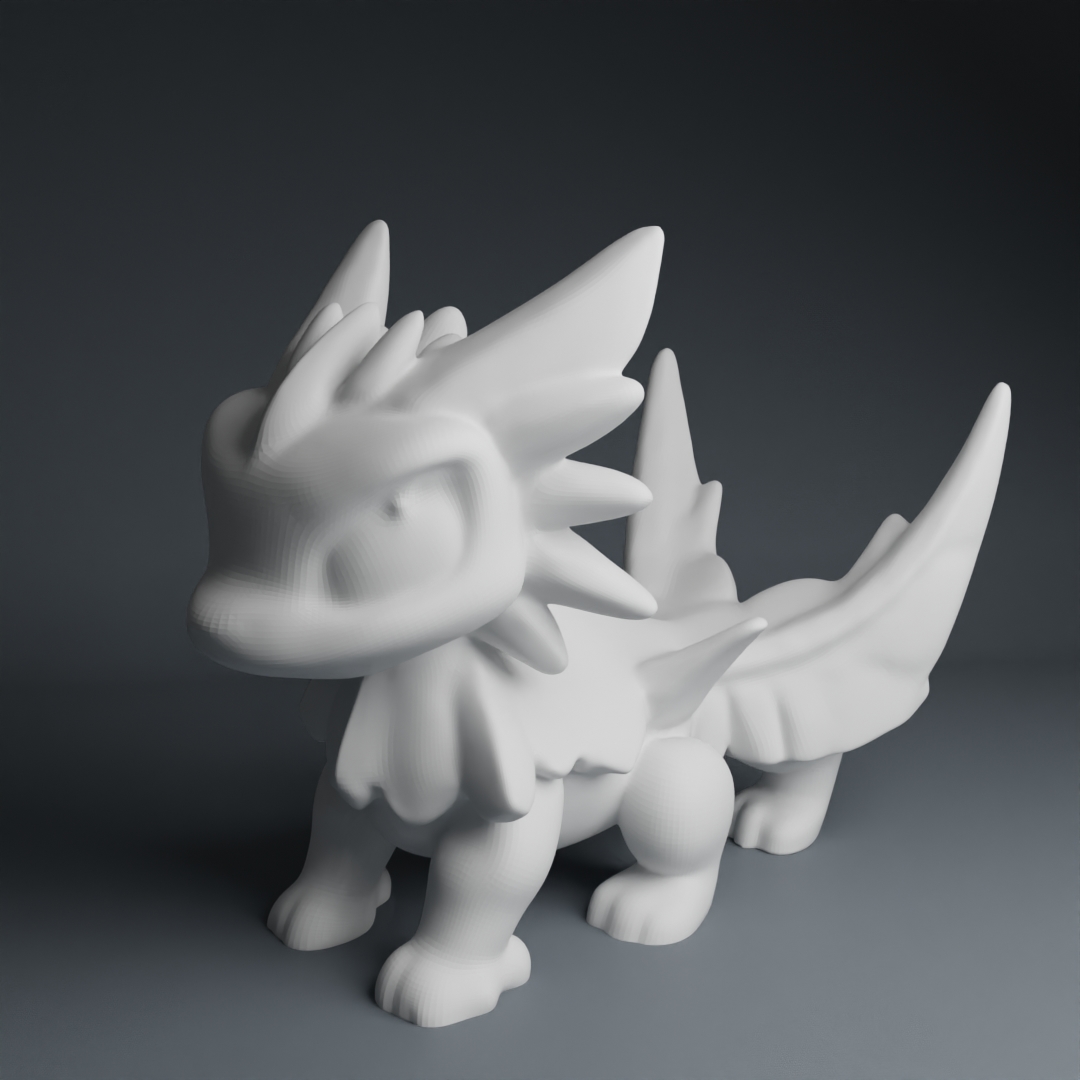 A cute stylized dragon