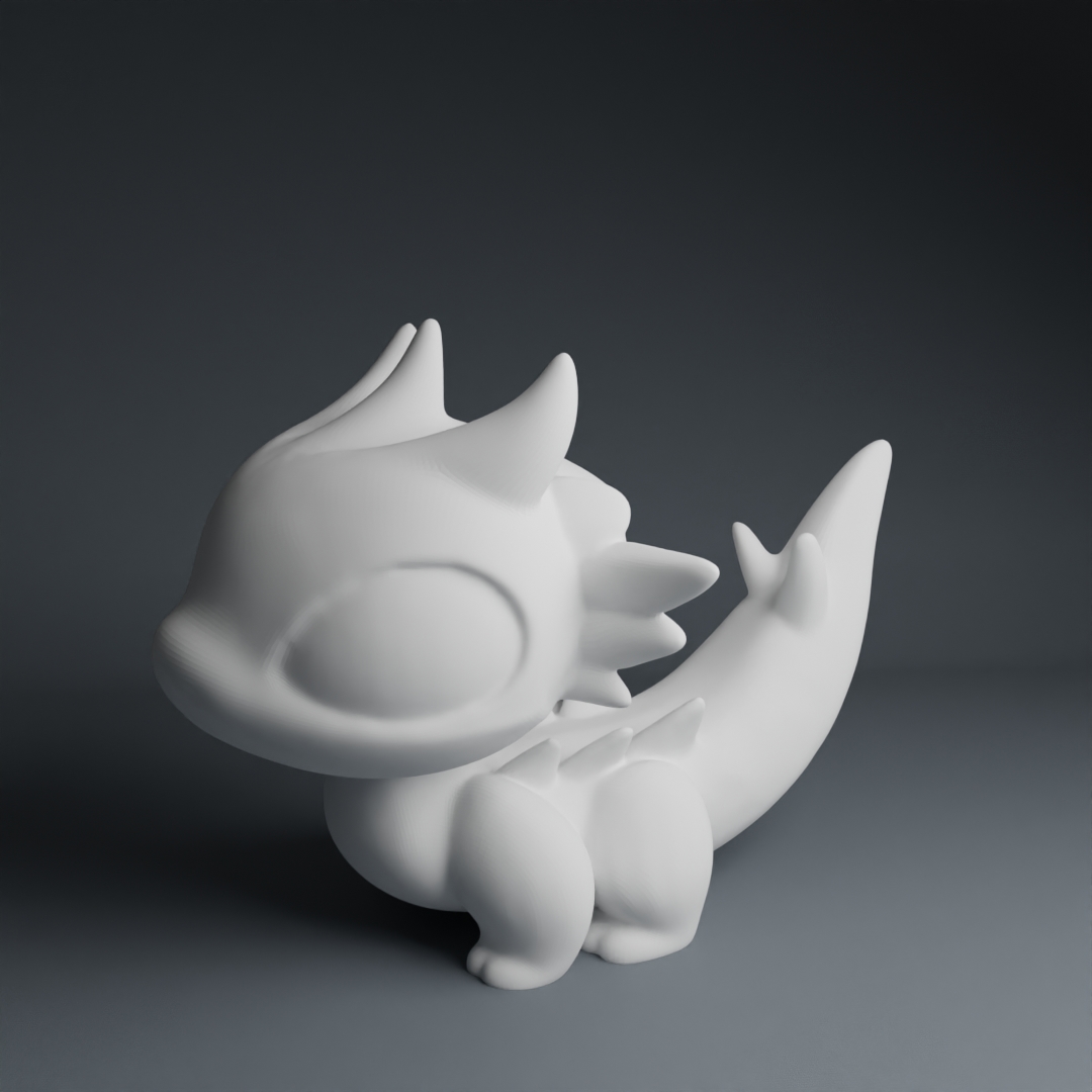 A cute stylized dragon