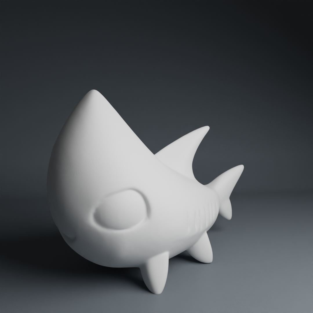 A cute stylized shark