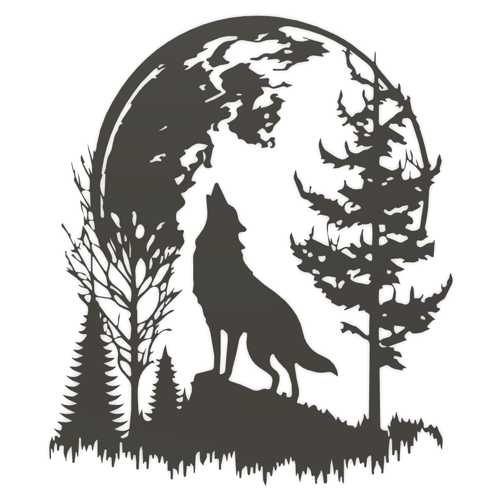 Wolf wall decoration