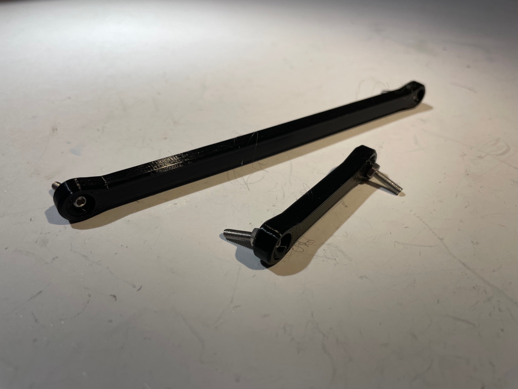 35mm to 150mm M3 Ball Joint Tie Rod links RC Car- Print in place - Black Crow