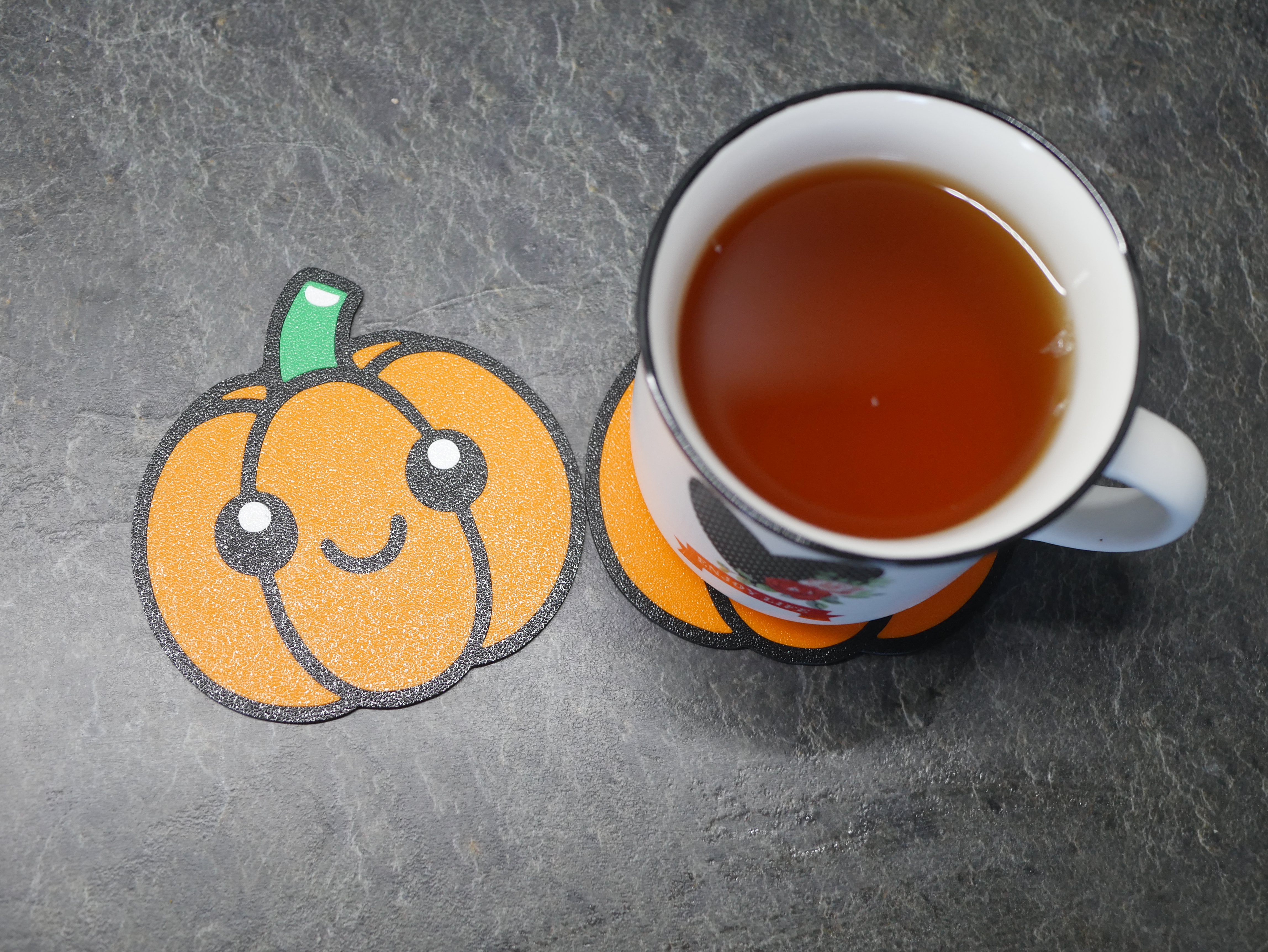 Miniatura 4 do modelo 3D Cute Simple Pumpkin Coaster