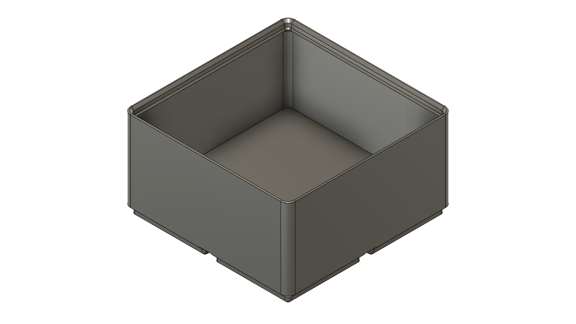 Gridfinity 2x1x2 B=83.5mm H=45mm D=83.5mm box