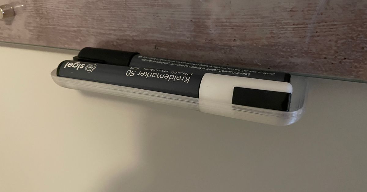 Dry Erase Marker Tray by Brauer Download free STL model