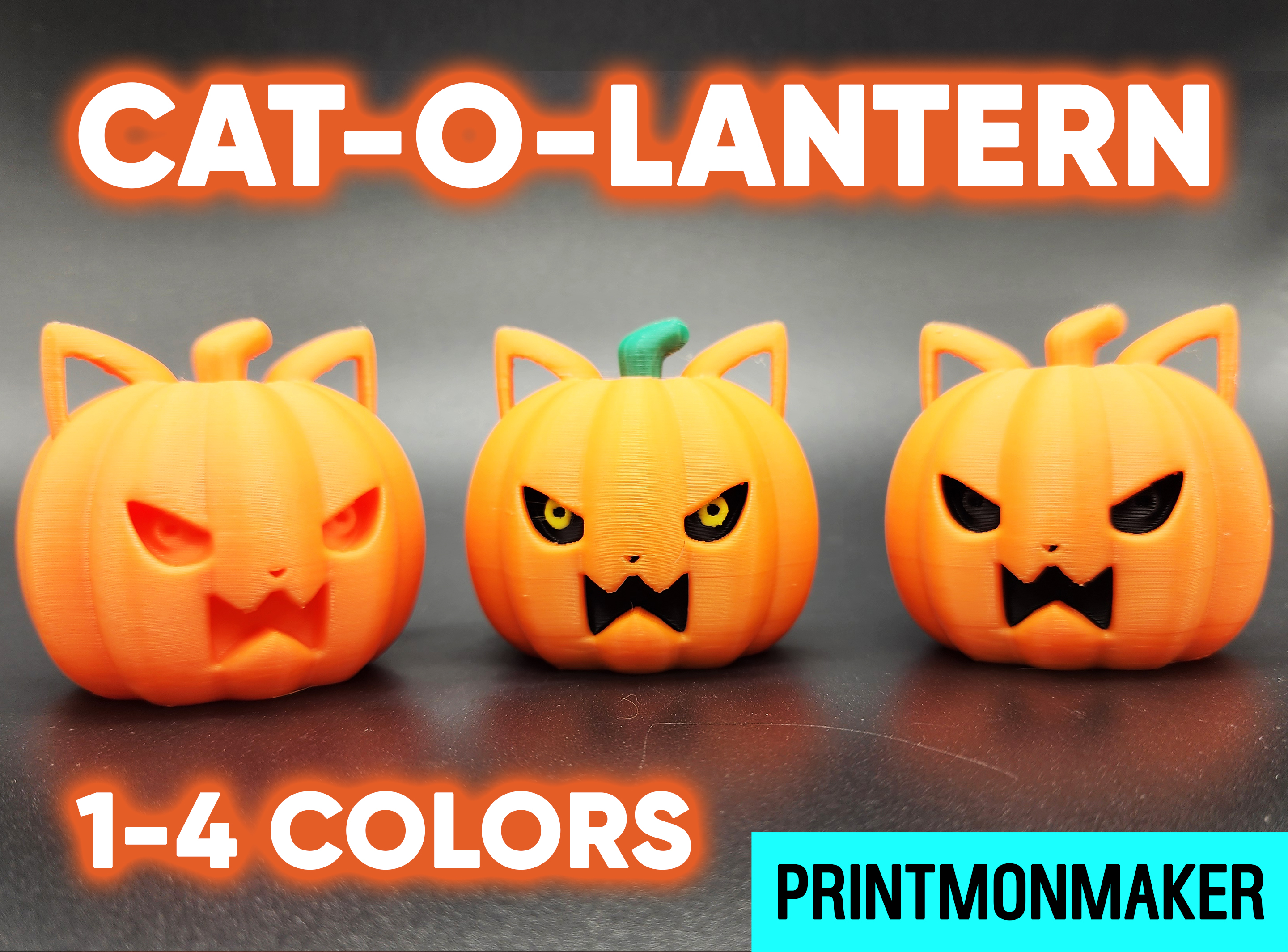 Cat-O-Lantern 1 to 4 Colors AMS MMU