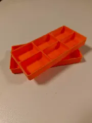 Stackable screw tray 6 or 8 compartment