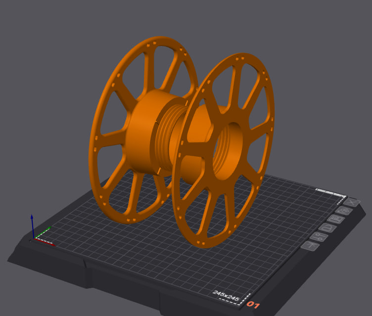 Collapsible coil for filament