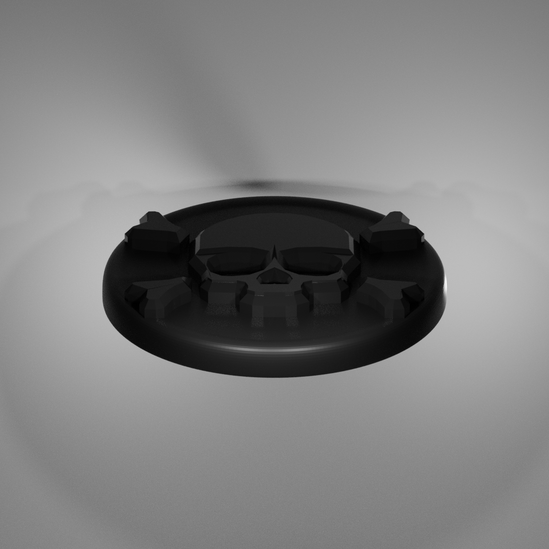 Miniatura 3 do modelo 3D A skull Button