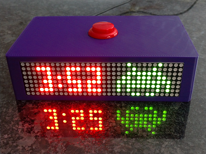Space Invaders LED Matrix Clock
