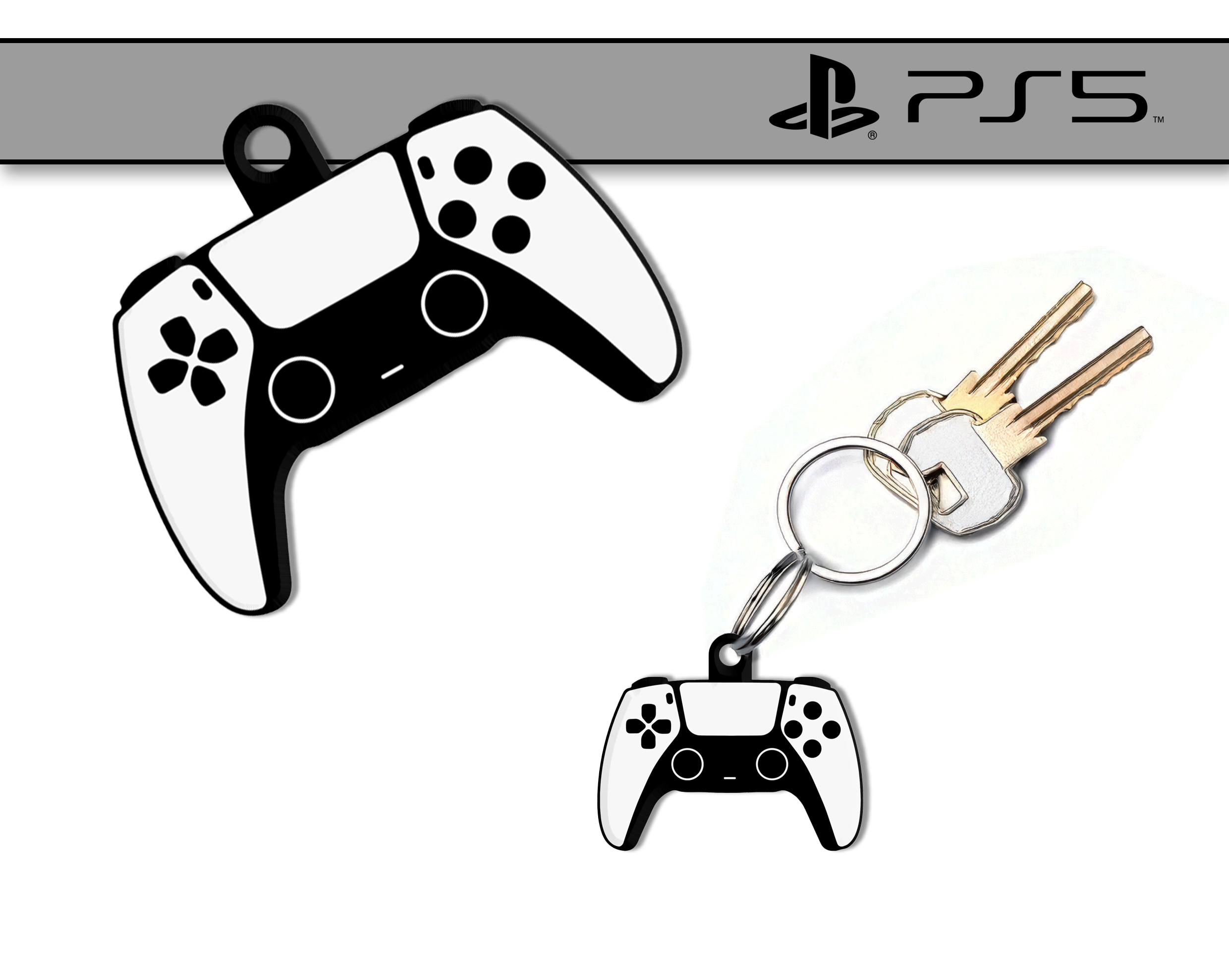 Joypad PS5 Keychain & Bookmark — miniatura 2