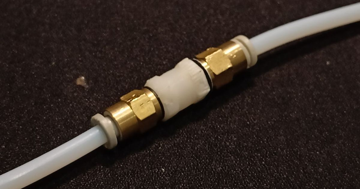 PTFE M6 tube connector joiner by Артем Неровный Download free STL model