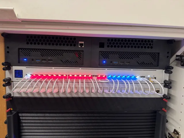 Minisforum MS-01 2U rack mount 10" & 19" (with fan & keystone)