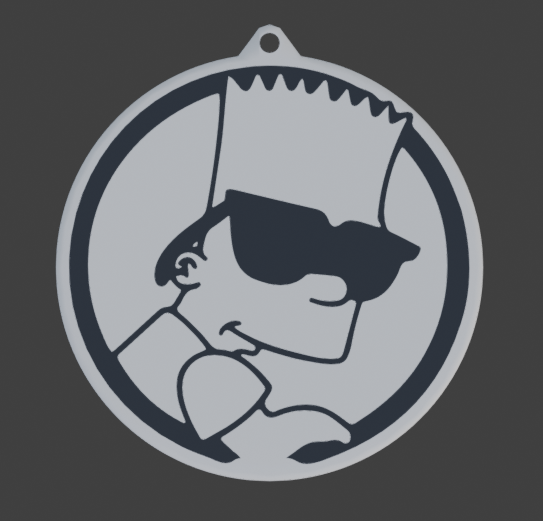 Bart Simpson Keychain – Multicolor