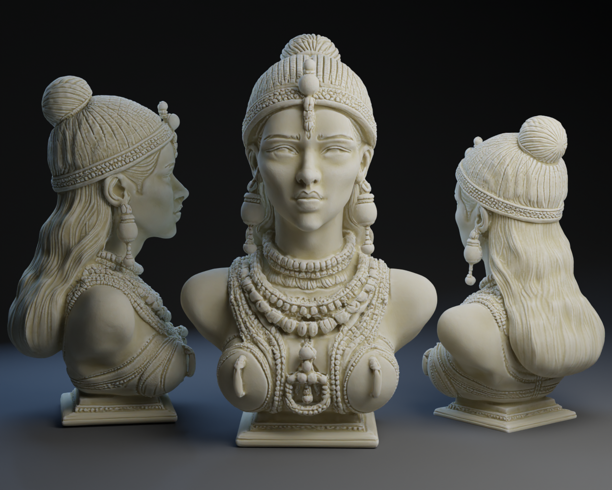 Bust of Vesna Moon,  the Queen of the Autum Jam Band Festival