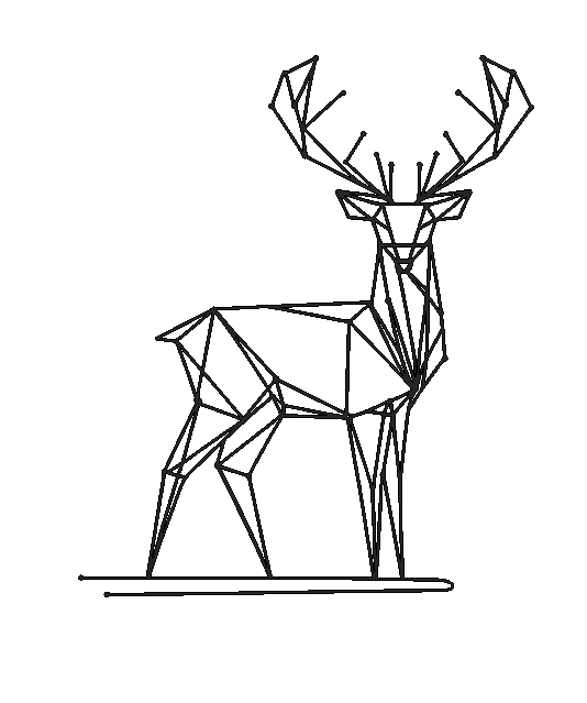 Geometric Deer Wall Art