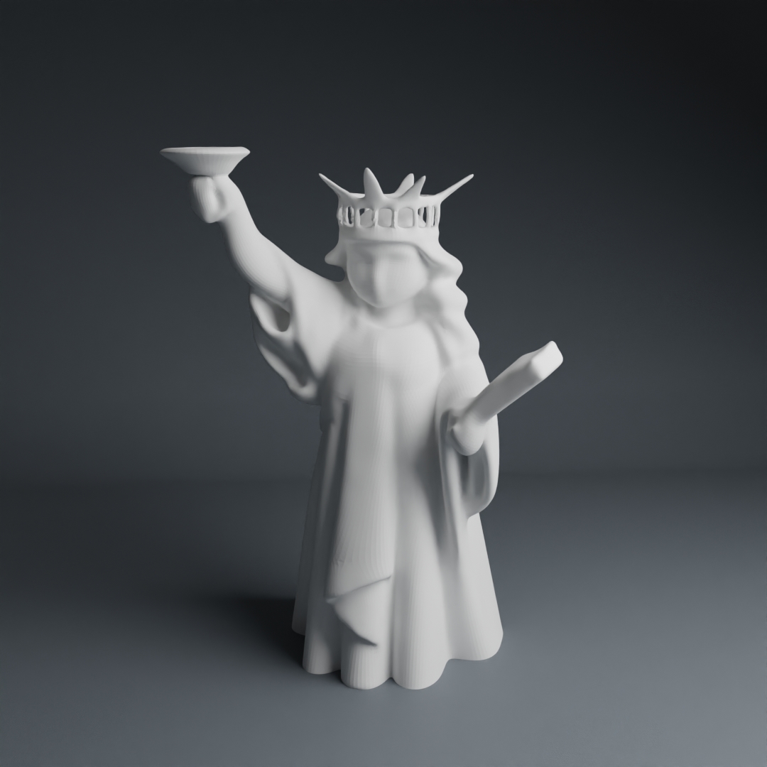 Stylized satue of liberty