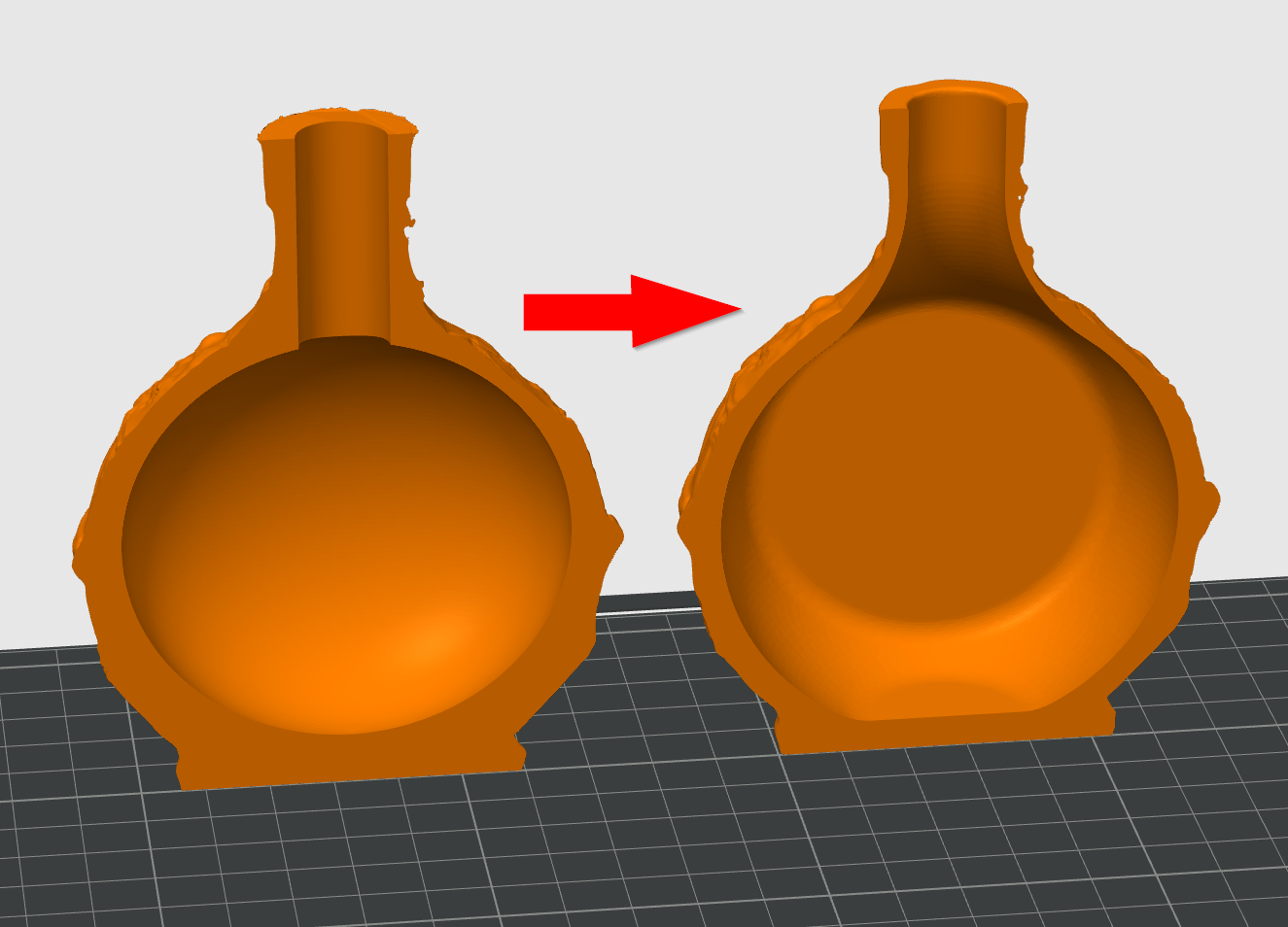 Poison bottle - no supports on inside