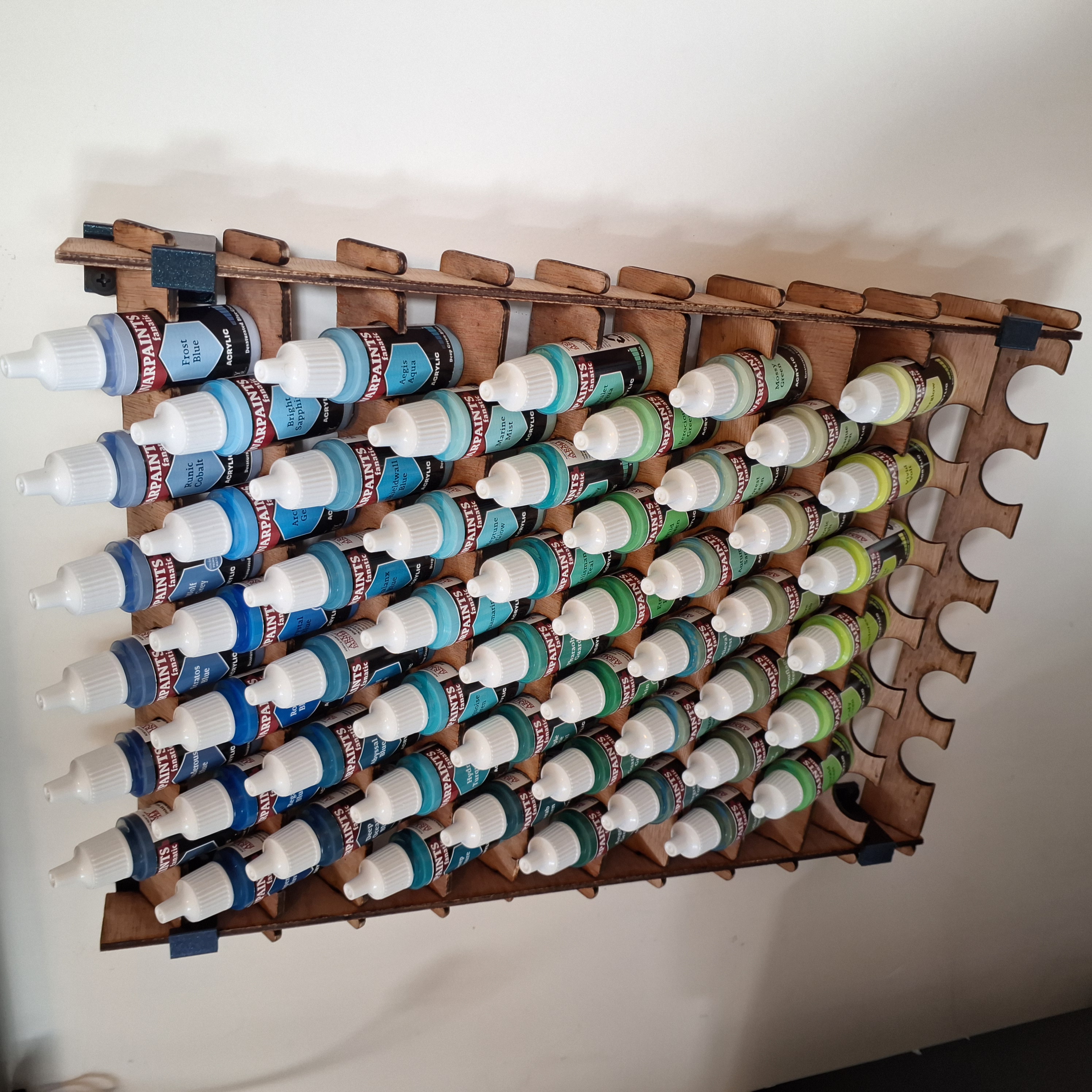 Army Painter / Vallejo Paint Rack, Wall Mounted, 66 slot, 300x400