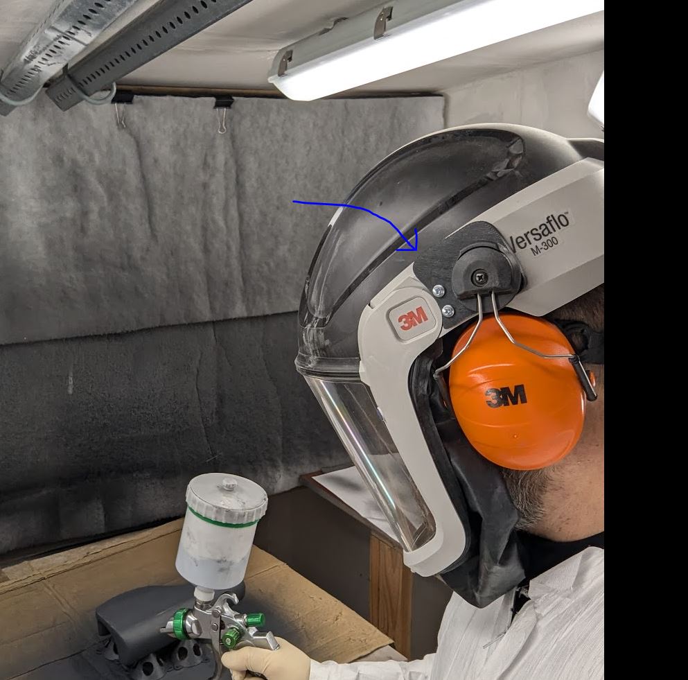 3M Versaflow M300 hardhat earmuff adapter