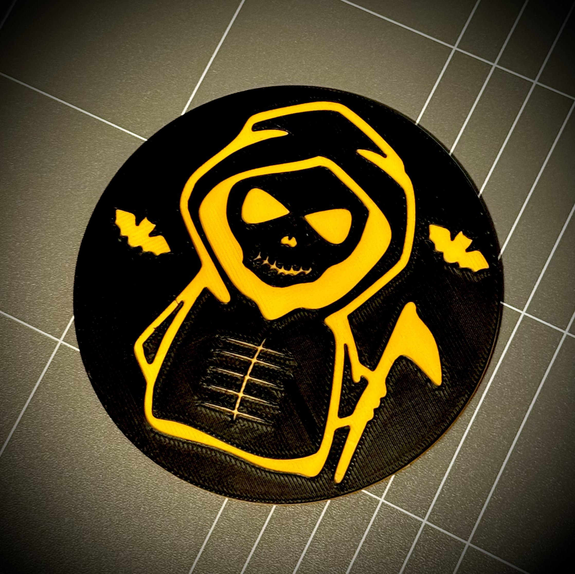 Grim Reaper Coaster or Coin by cwlewis11 Download free STL model