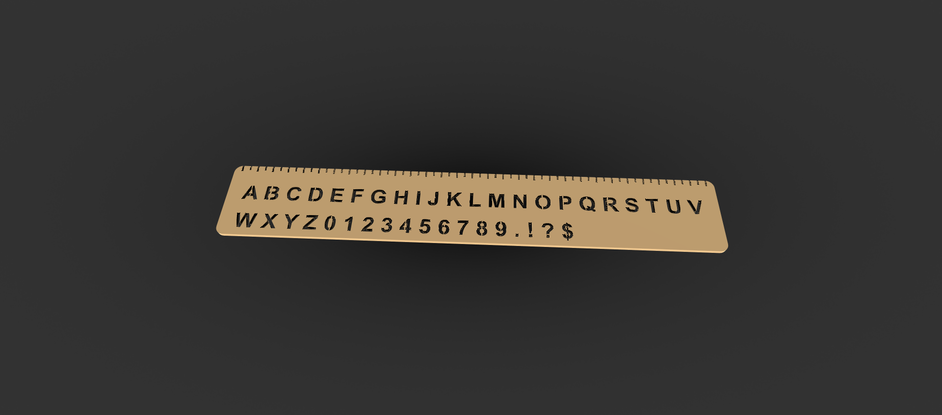 Basic Stencil Ruler by 911prints Download free STL model