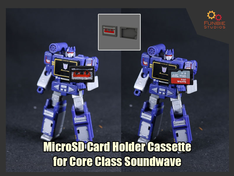 MicroSD Card Holder Cassette for Transformers Core Class Soundwave