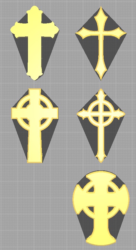 Upside-down cross pendants