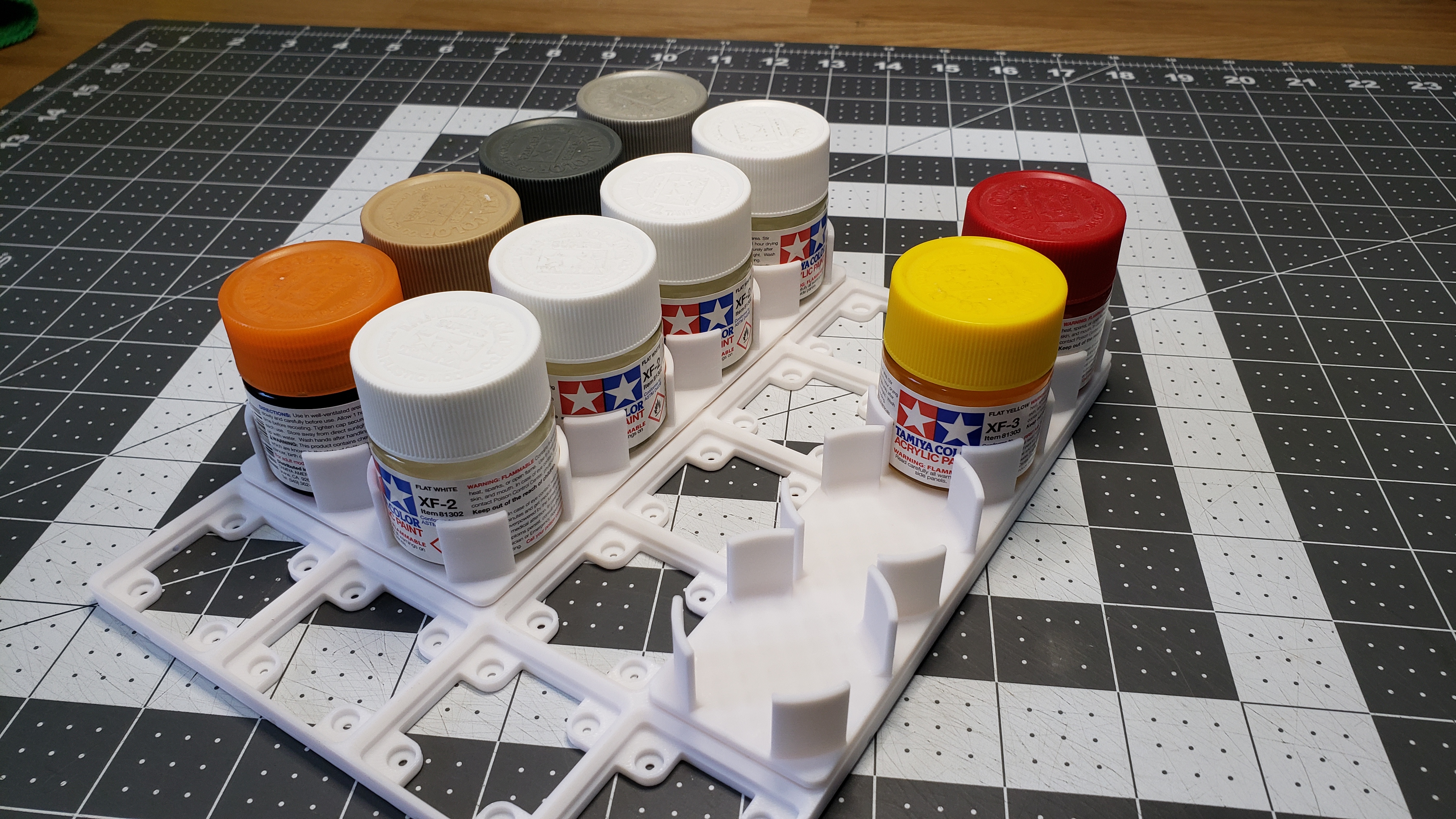 Gridfinity Bin - Tamiya Paints/Bottle Holder