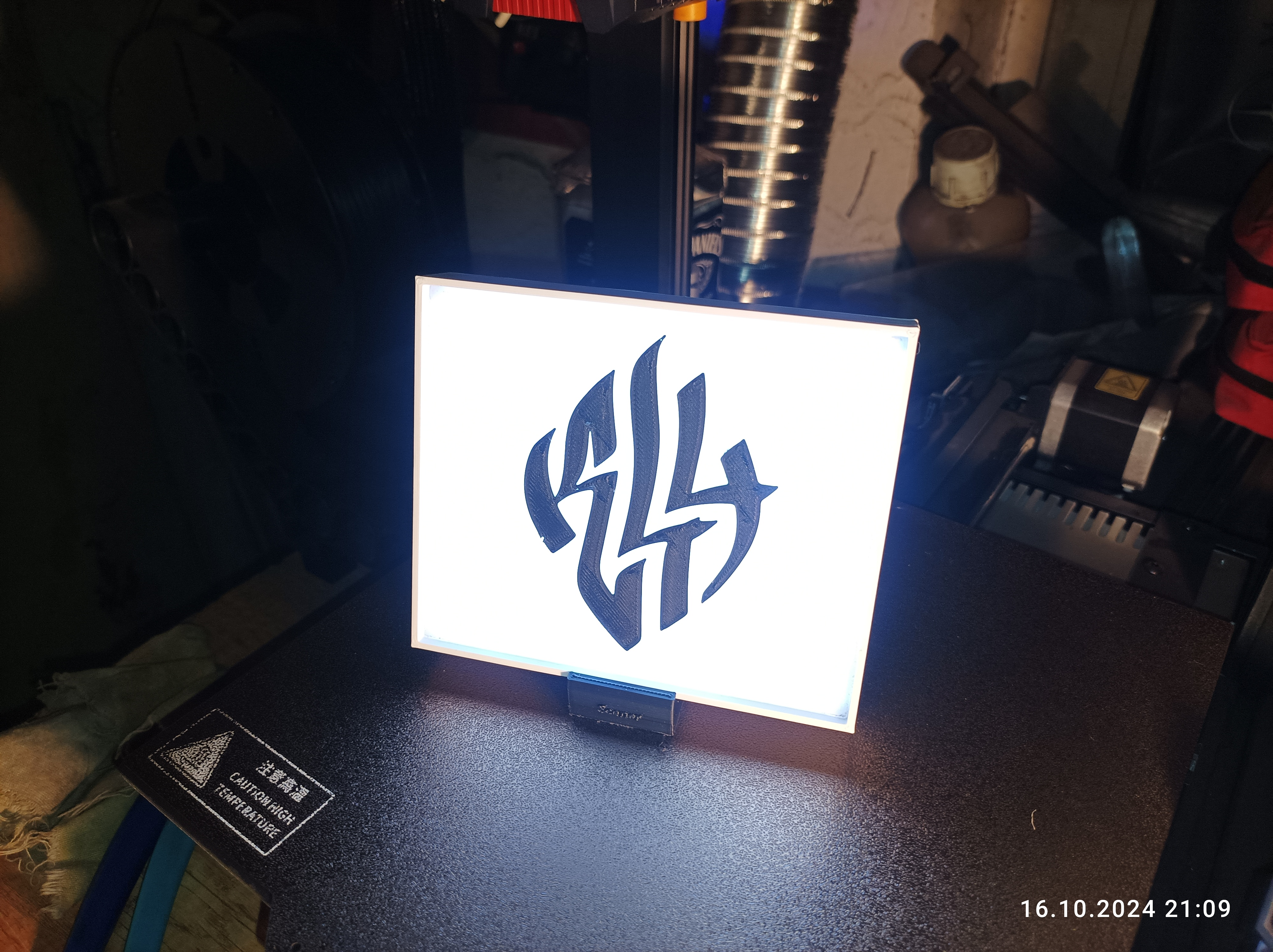 Music band KALIBER44 led logo by SCANER Download free STL model