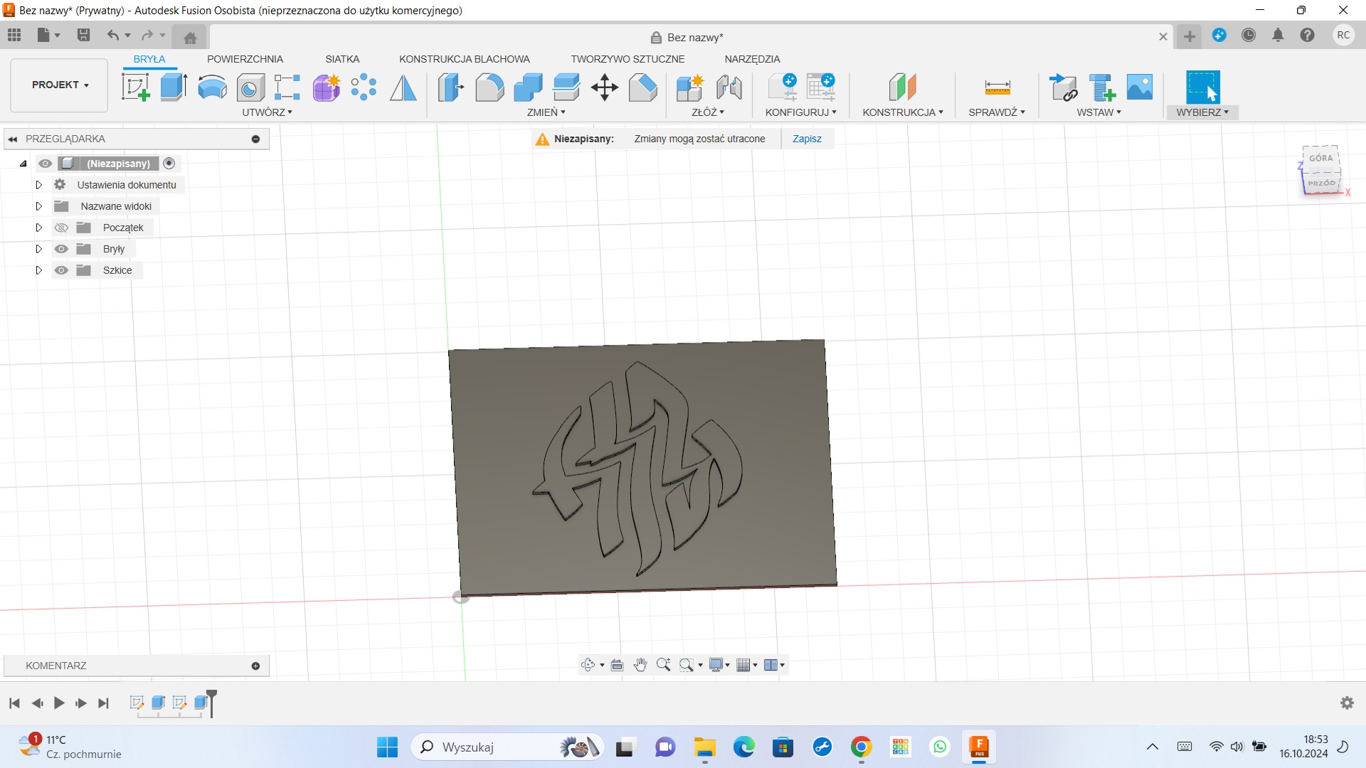 Music band KALIBER44 led logo by SCANER Download free STL model