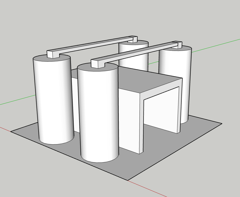 Simple N scale storage for grain or fuel