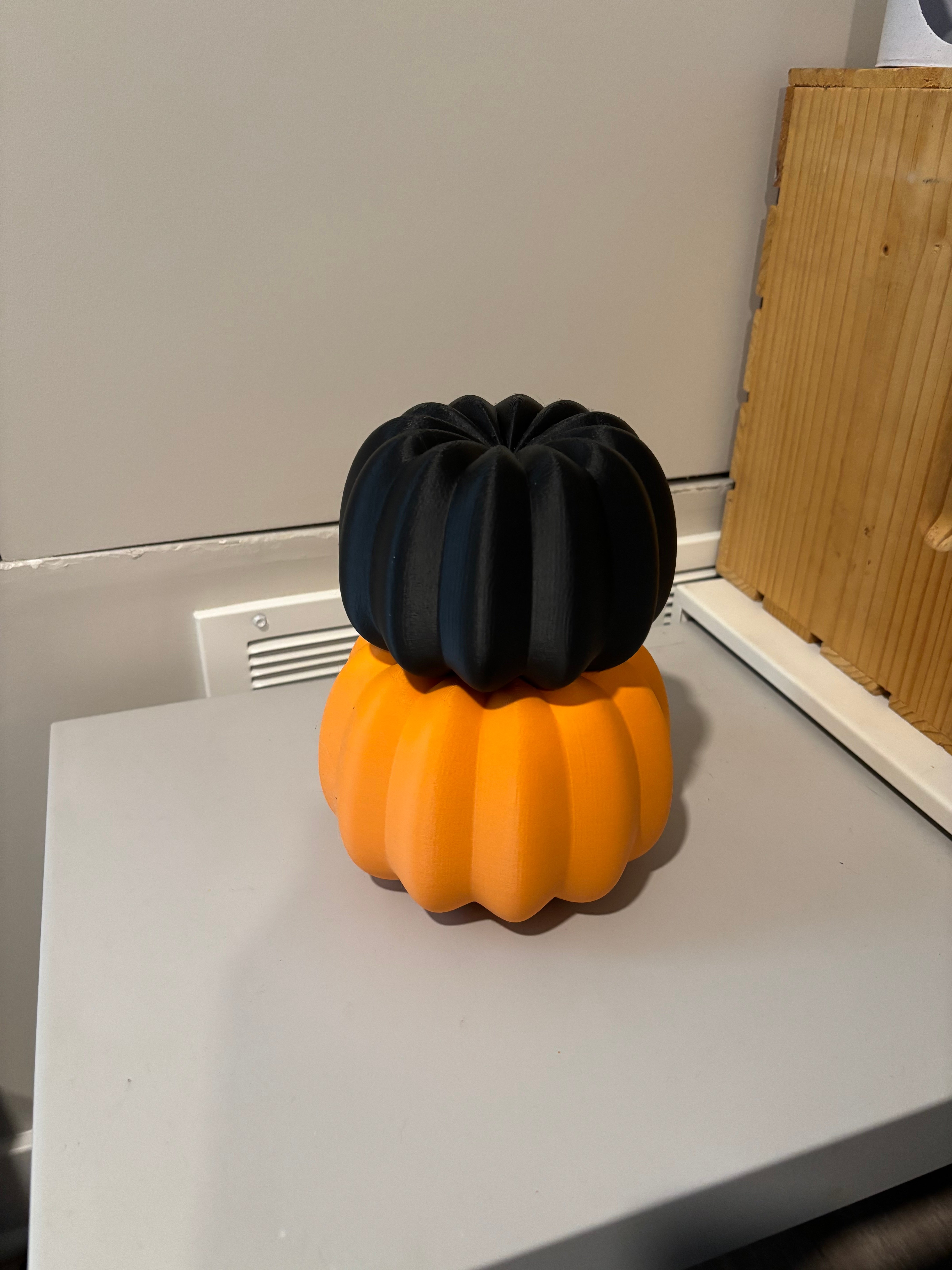 Vertical Pumpkin Stack Halloween Decoration by Gabriel Rossi