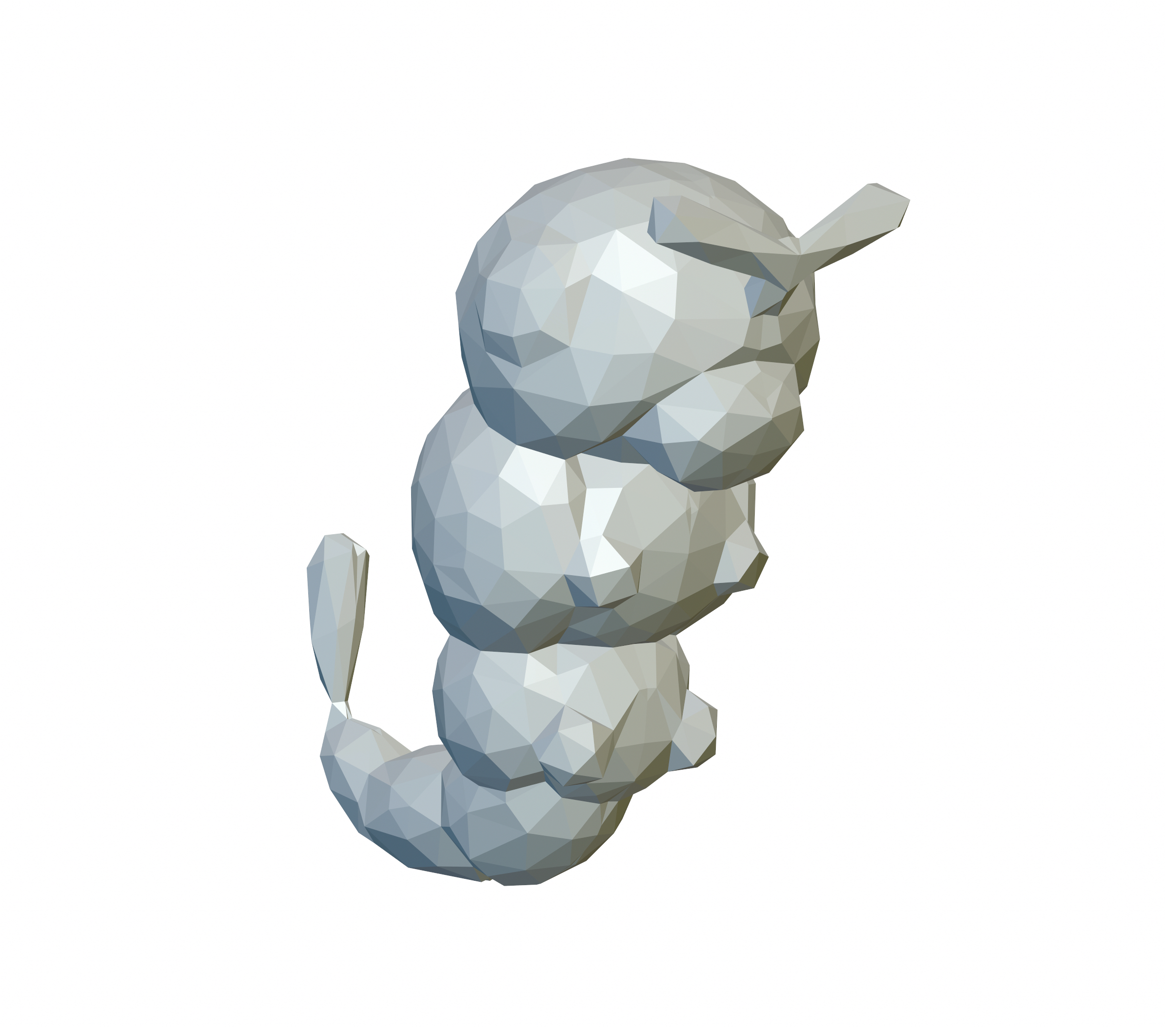 (Low Poly) Pokemon Caterpie 10 3D Printing by 3Dprint1UP Download