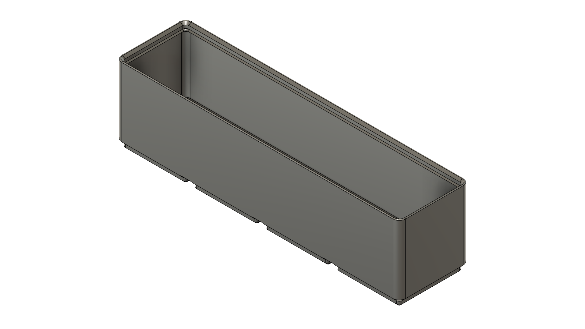 Gridfinity 4x1x1 B=167.5mm H=45mm D=41.5mm box by Micael Urstad
