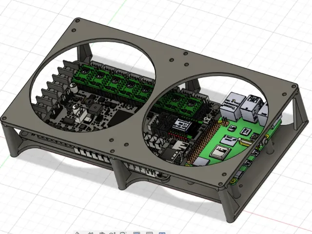 Octopus and PI din mounted fans holder