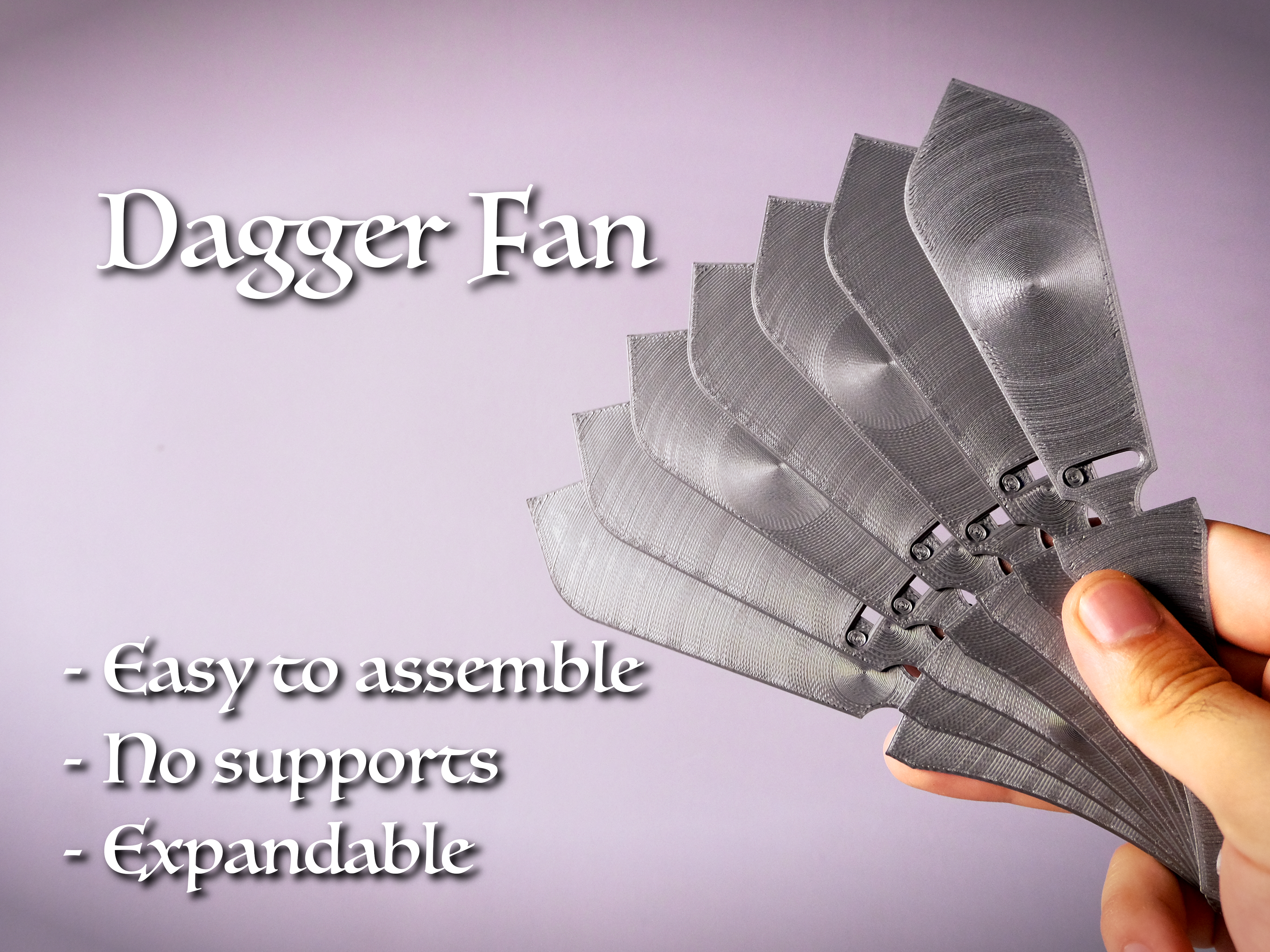 Foldable Dagger Hand Fan