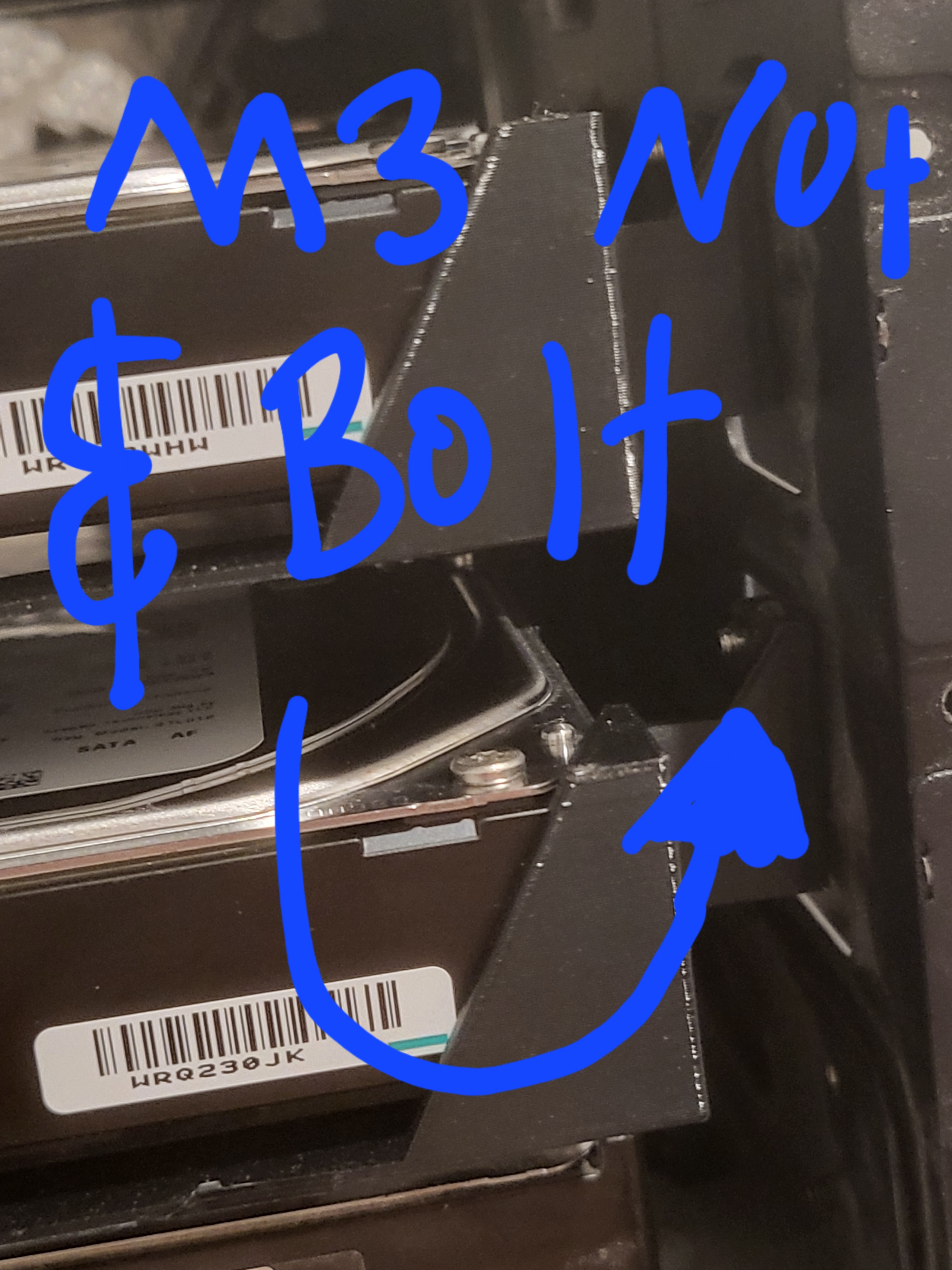 Modified 3.5 to 5.25 hard drive tray. Requires M3 Nuts and M3 bolts — miniatura 2