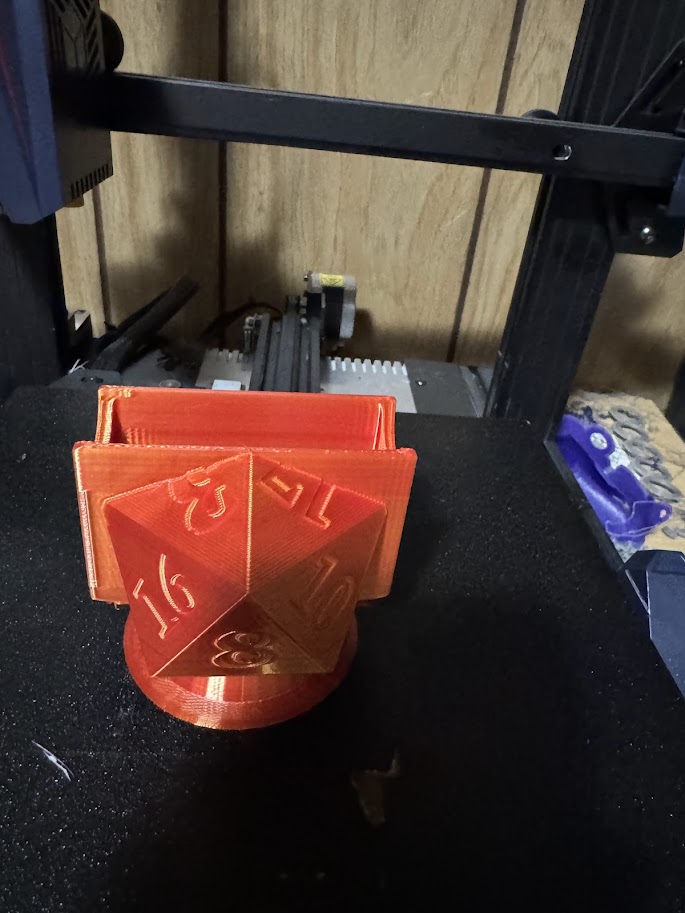 D20 Vertical (2in x 3.5in) Business Card Holder Print In Place by San