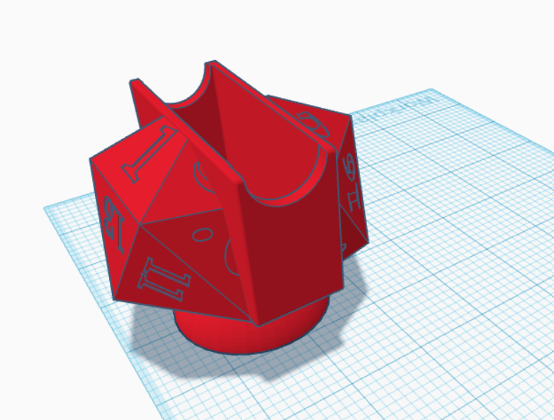 D20 Vertical (2in x 3.5in) Business Card Holder Print In Place by San