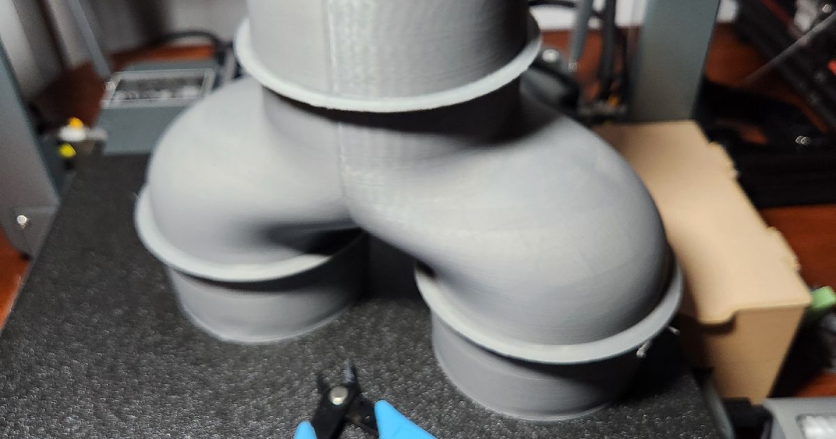 y adapter for exhaust vent by Chainsawmother Download free STL model