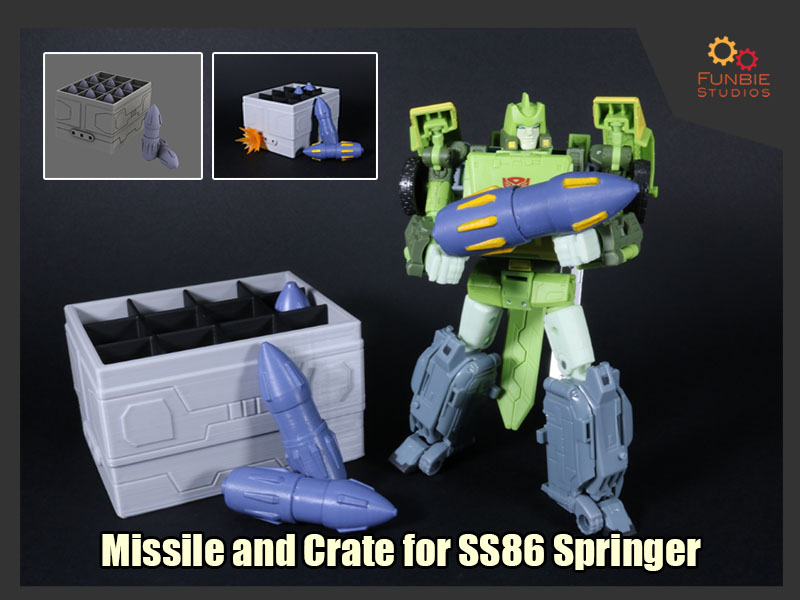 Missile and Crate for Transformers SS86 Springer